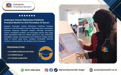 Memperkuat Wawasan Industri, Mahasiswa Politeknik Prasetiya Mandiri Kunjungi Unit Percetakan Al-Qur'an