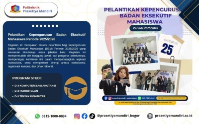 Sambut Kepengurusan Baru, Pelantikan BEM Politeknik Prasetiya Mandiri Palembang Siap Perkuat Sinergi Mahasiswa dan Kampus