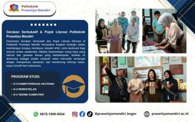 Gerakan Serbukatif dan Pojok Literasi Afirmasi di Politeknik Prasetiya Mandiri