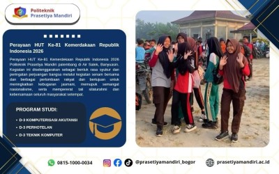 Semarakkan Kebersamaan, Politeknik Prasetiya Mandiri Gelar Perayaan HUT Ke-81 RI Tahun 2026 di Air Salek, Banyuasin